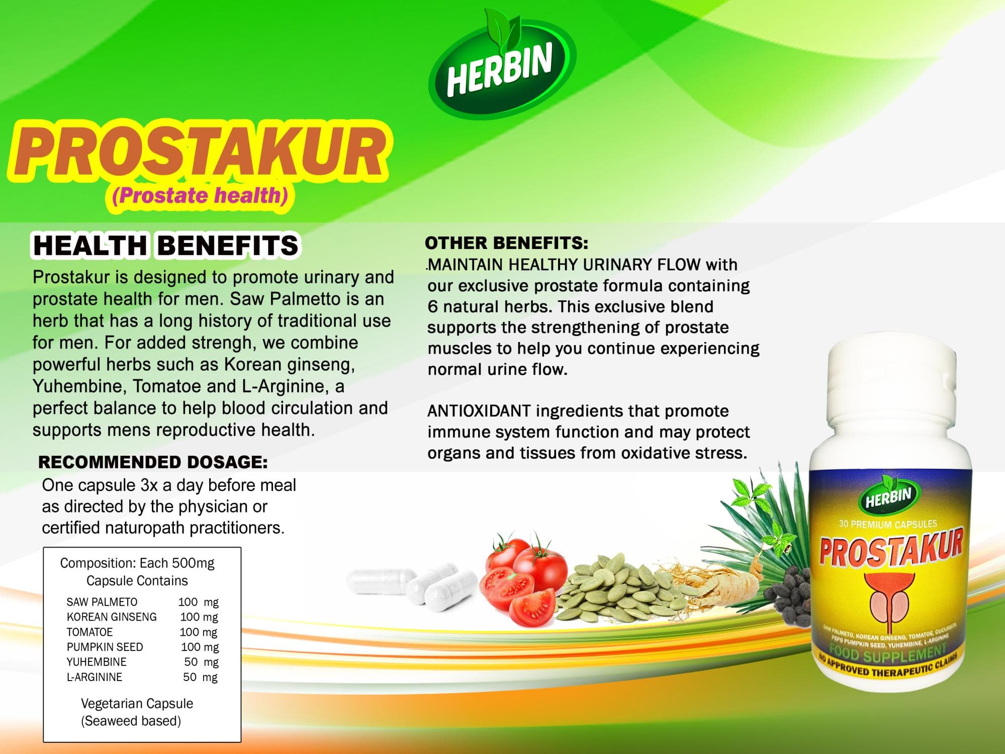 Prostakur product label